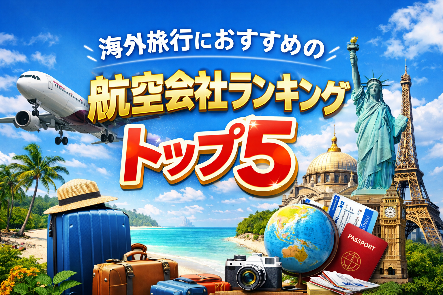 海外旅行におすすめの航空会社ランキングTOP5|サービス・快適性で徹底比較