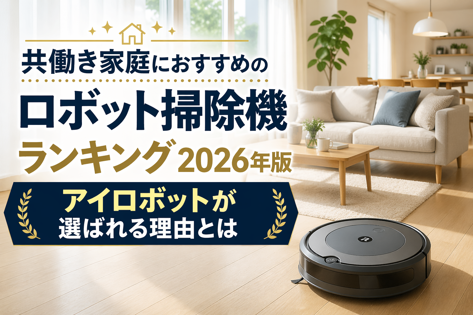 共働き家庭におすすめのロボット掃除機ランキング2026年版 アイロボットが選ばれる理由とは